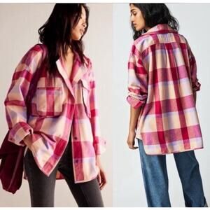 Free People We The Free‎ Izzie Mulberry Cargo Shirt Size S